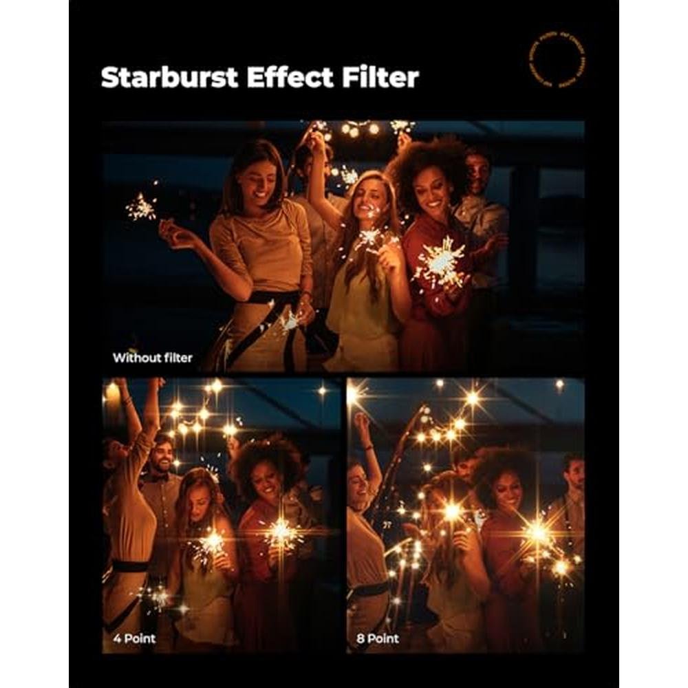 K&F CONCEPT 58mm Variable Star Filter Cross Screen – Packaging