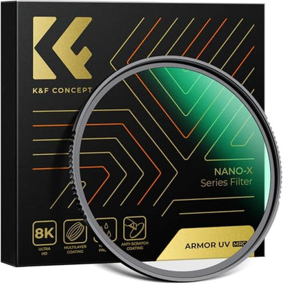 K&F CONCEPT 62mm Explosive-Proof MCUV Lens Protection – Front View