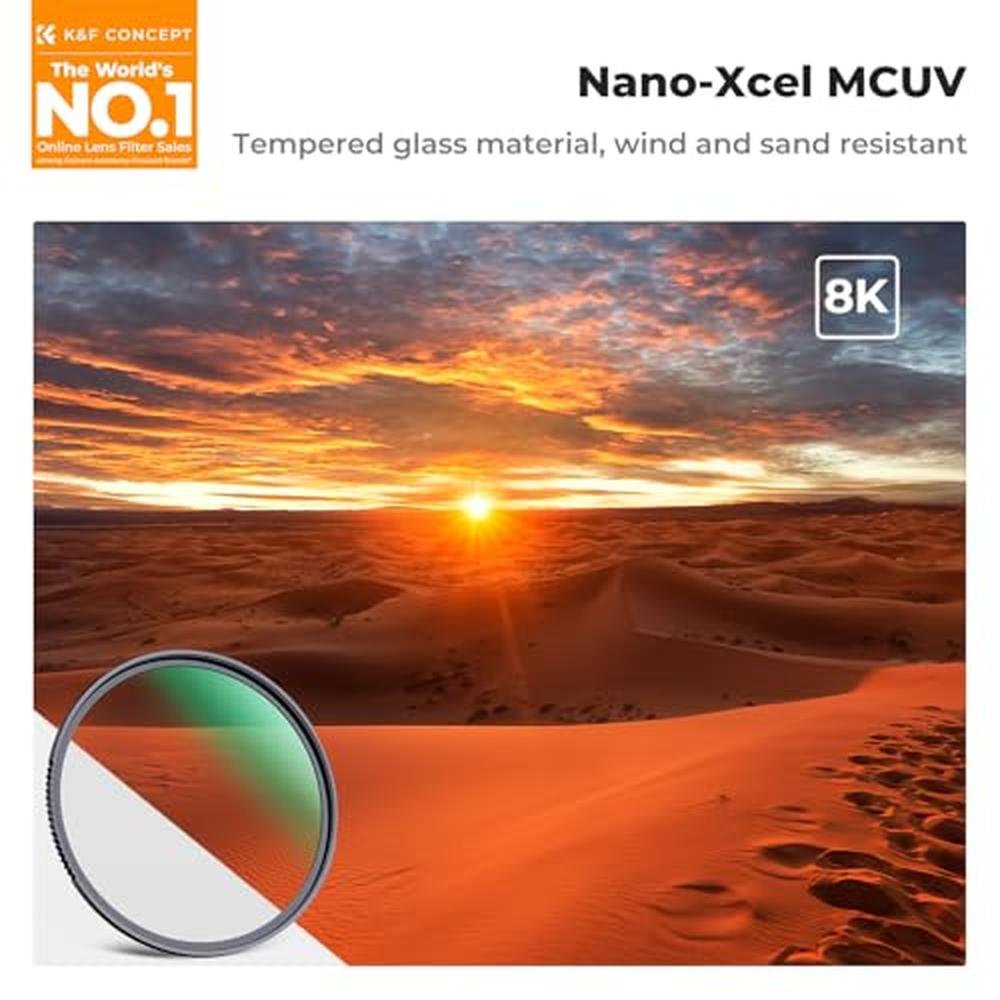 K&F CONCEPT 62mm MC UV Protection Filter Shockproof – Side View