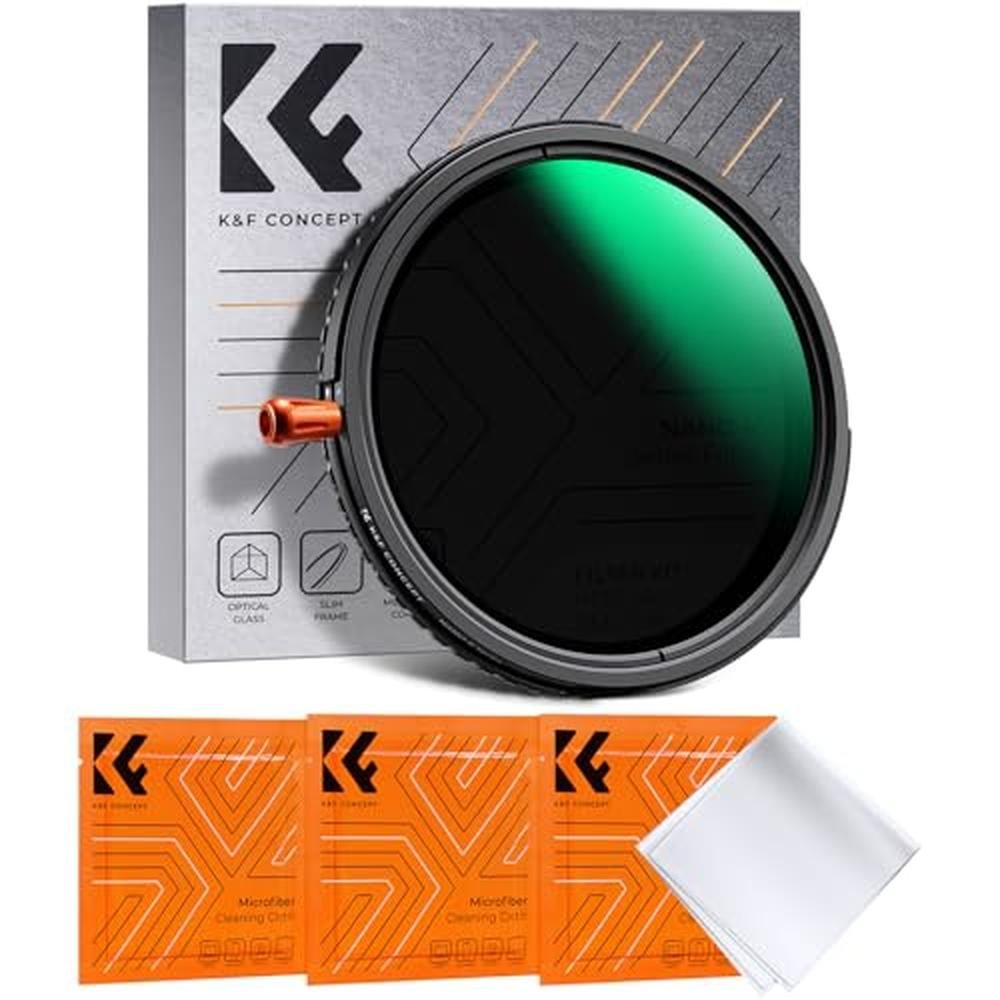 K&F CONCEPT 67mm Black Diffusion Mist Effect 1/4 & Variable – Front View