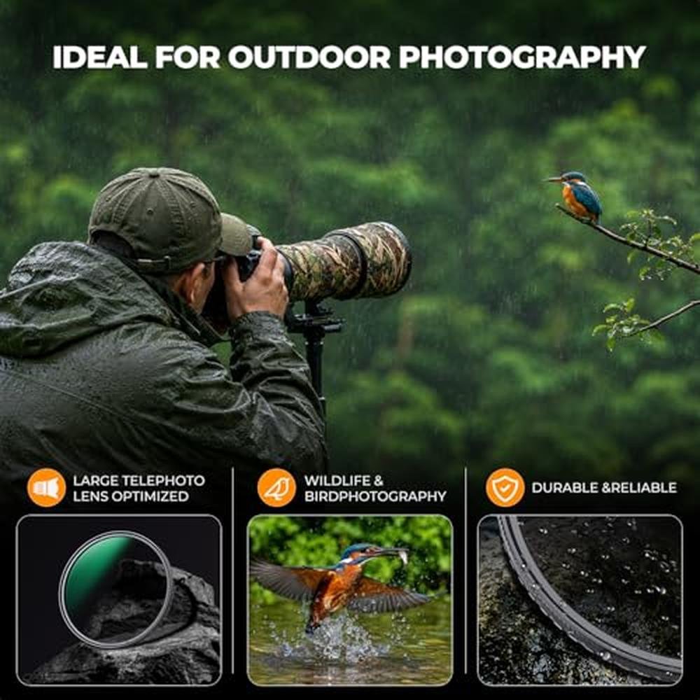 K&F CONCEPT 67mm Circular Polarizers Filter Super Slim with – Packaging