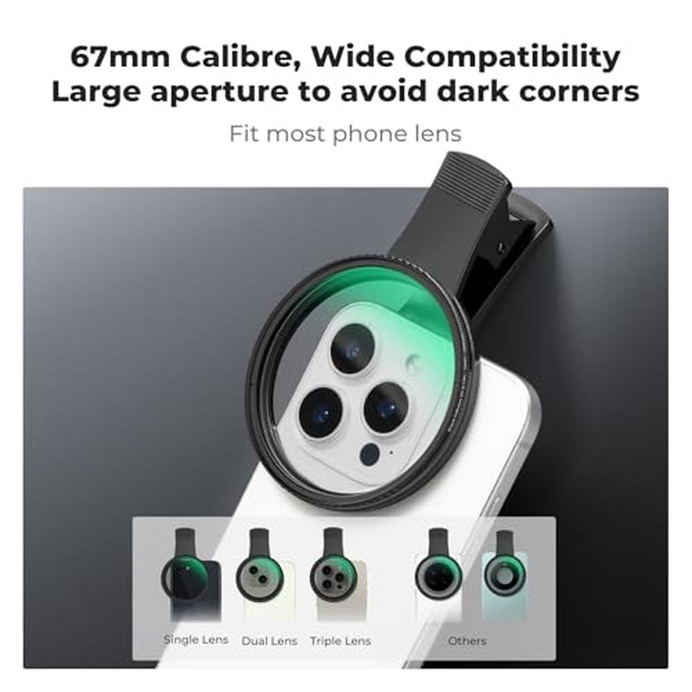 Filter Concept: K&F CONCEPT 67mm Clip-on Black Diffusion – Side View