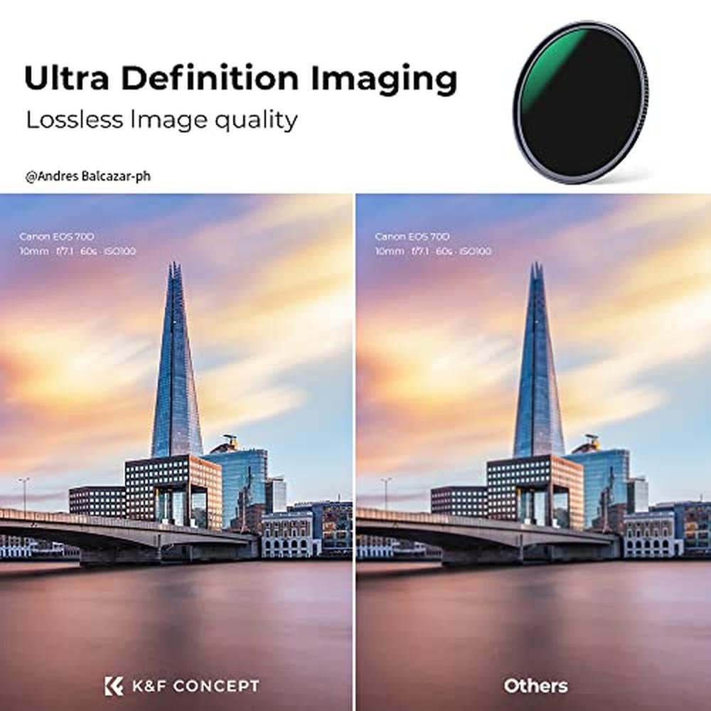 K&F Concept 67mm ND1000 (10-Stop Fixed Neutral Density) ND – Close-up Detail