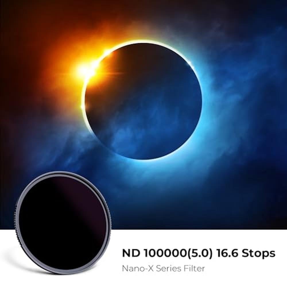K&F CONCEPT 67mm ND100000(16.6 Stops) ND Lens Filter Solar – Side View