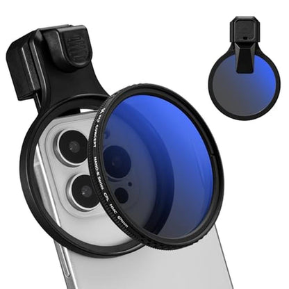 K&F CONCEPT 67mm Press-on CPL Phone Lens Filter Kit – Front View