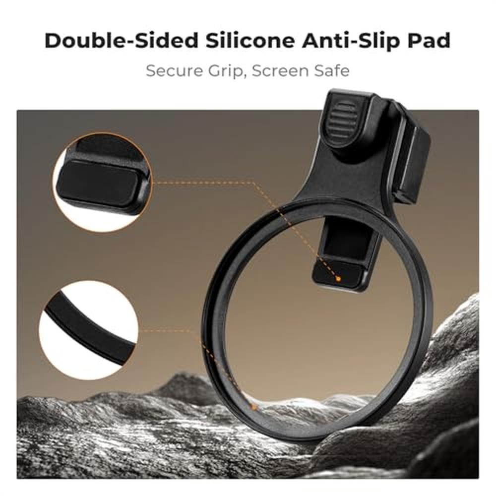 K&F CONCEPT 67mm Press-on Phone Lens Filter Adapter – Side View
