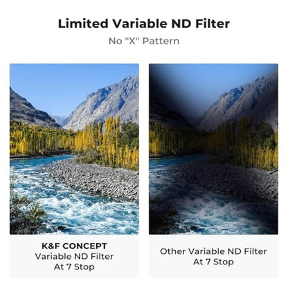 K&F CONCEPT 67mm Variable ND Lens Filter ND8-ND128 (3-7 – In Use