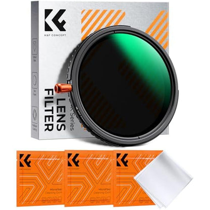 K&F CONCEPT 72mm Black Diffusion Mist Effect 1/4 & Variable – Front View