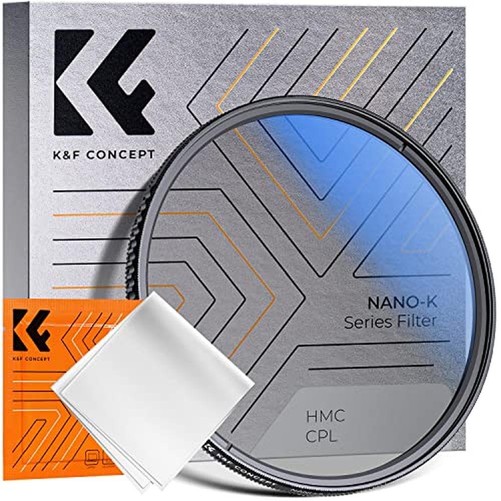 K&F CONCEPT 72mm Circular Polarizer Filter Ultra-Slim 18 – Front View