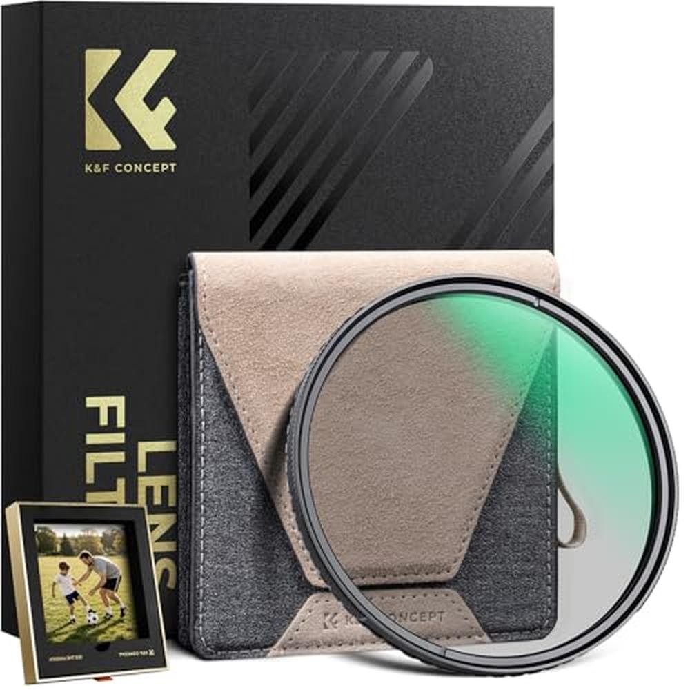 K&F CONCEPT 72mm Circular Polarizers Filter Super Slim with – Front View
