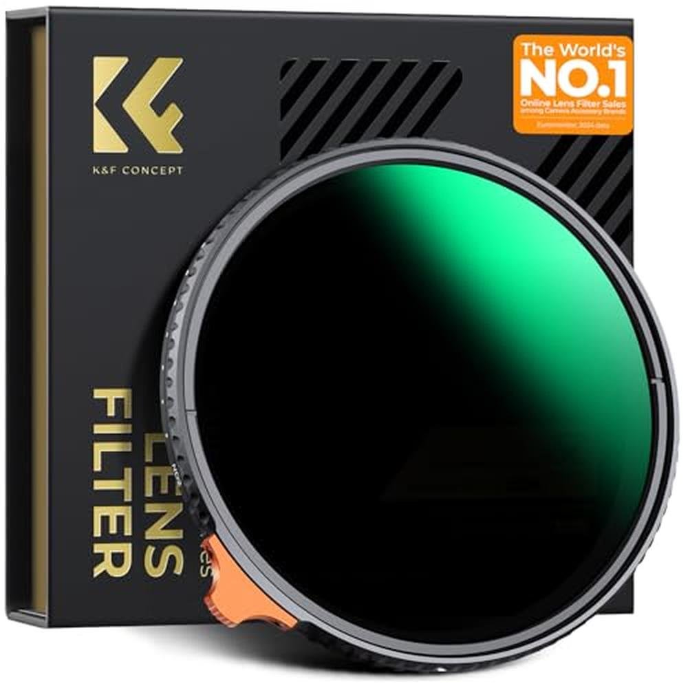 K&F CONCEPT 72mm Putter Variable ND Filter ND2-ND400 (1-9 – Front View