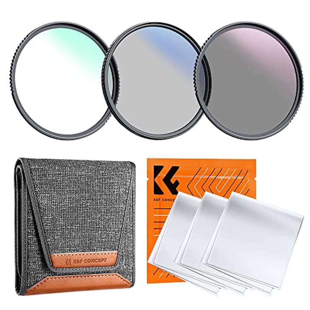 K&F Concept 72mm UV/CPL/ND Lens Filter Kit (3 Pieces)-18 – Front View