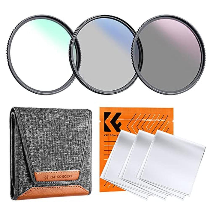 K&F Concept 72mm UV/CPL/ND Lens Filter Kit (3 Pieces)-18 – Front View