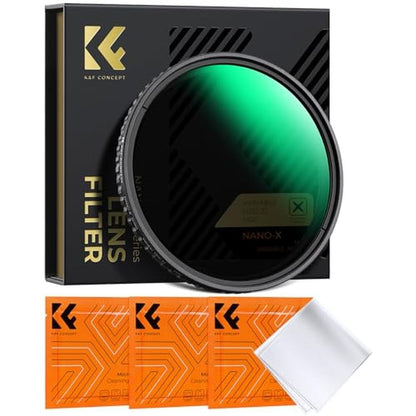 K&F Concept 72mm Variable ND Filter ND2-ND32 Camera Lens – Front View