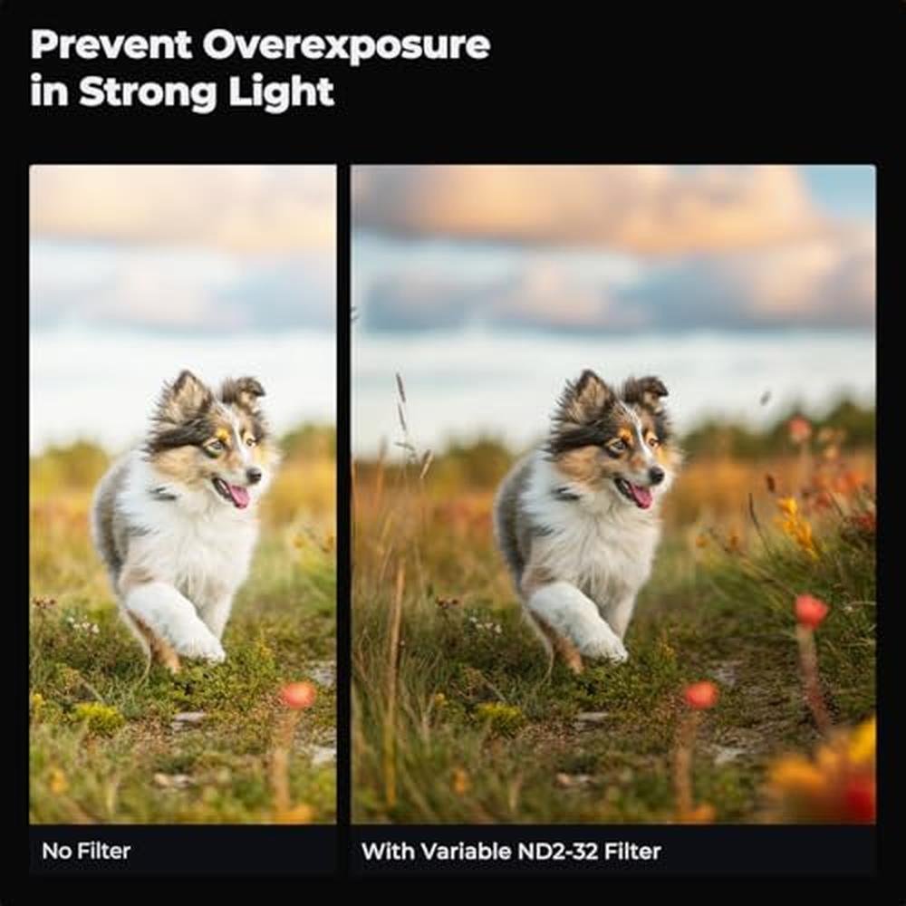 K&F Concept 72mm Variable ND Filter ND2-ND32 Camera Lens – In Use