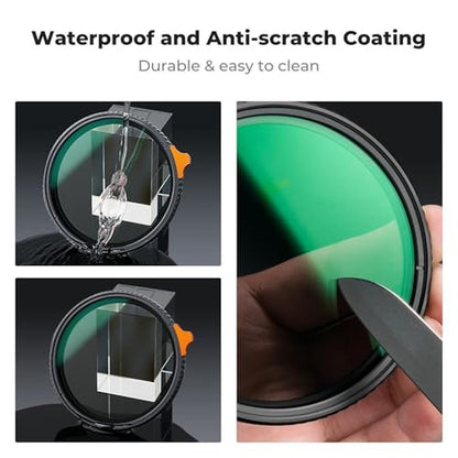 K&F CONCEPT 72mm Variable ND Lens Filter ND3-ND1000 (1.5-10 – Packaging