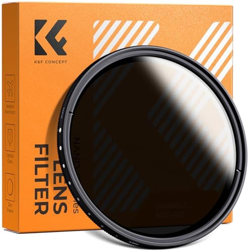 K&F CONCEPT 72mm Variable ND2-ND400 ND Lens Filter (1-9 – Front View