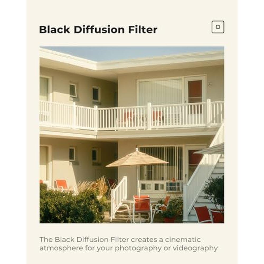 K&F CONCEPT 77mm Black Diffusion 1/4 Filter Mist Cinematic – In Use