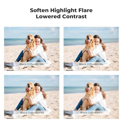K&F CONCEPT 77mm Black Diffusion 1 Filter Mist Cinematic – In Use