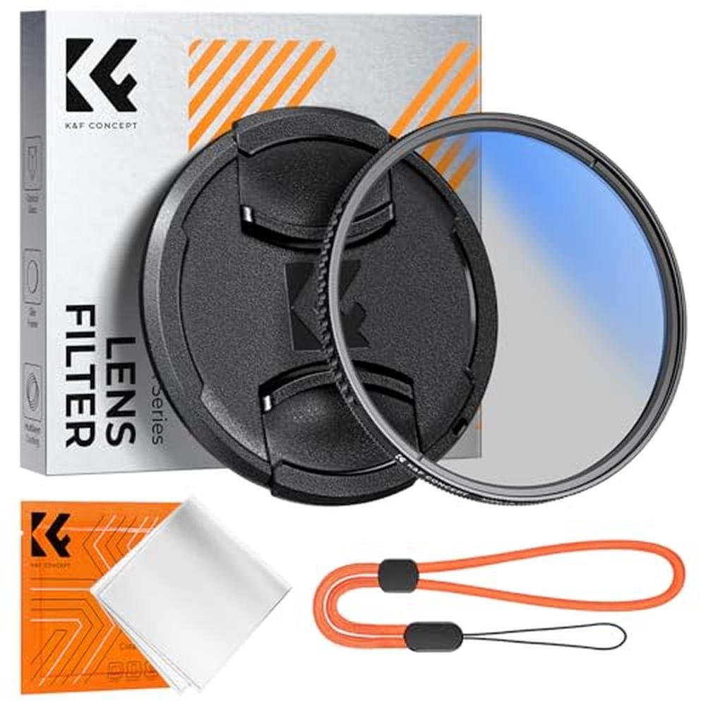 K&F CONCEPT 77mm Circular Polarizer Filter with Lens Cap – Front View