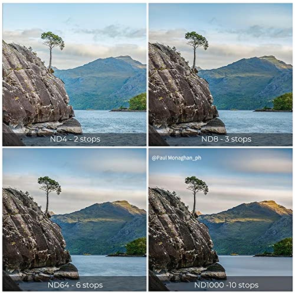 K&F CONCEPT 77mm Fixed ND4 ND8 ND64 ND1000 Lens Filters – Close-up Detail