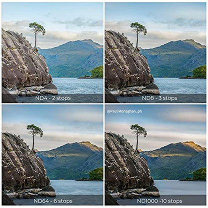 K&F CONCEPT 77mm Fixed ND4 ND8 ND64 ND1000 Lens Filters – Close-up Detail