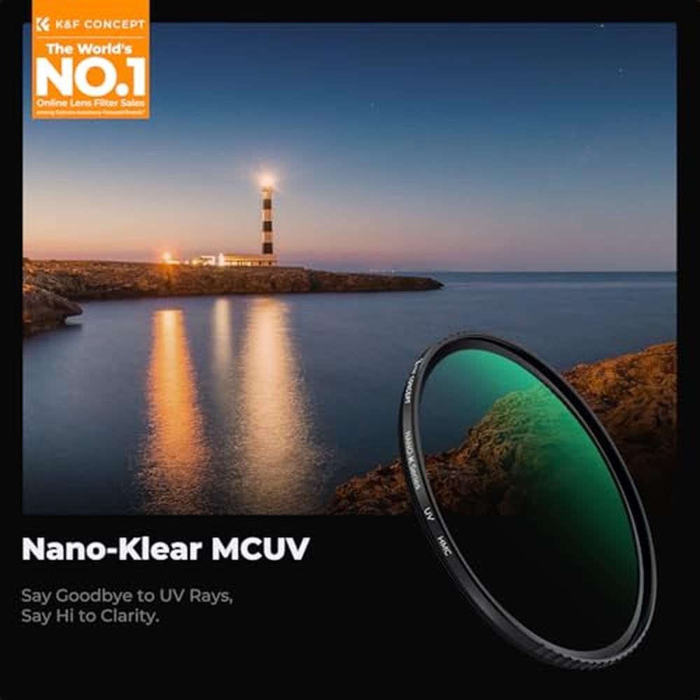 Lens Filter: K-F Concept 77mm MCUV Lens Protection Filter – Side View