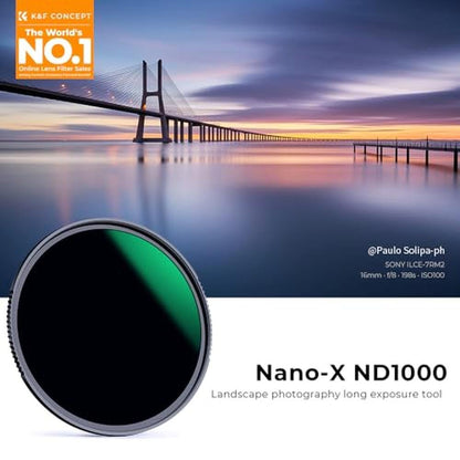 K&F Concept 77mm ND1000 (10-Stop Fixed Neutral Density) ND – Side View