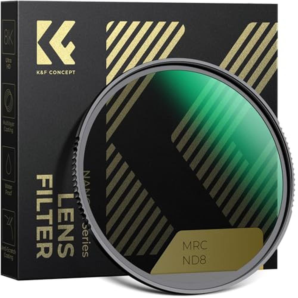 K&F CONCEPT 77mm ND8 (3-Stop Fixed Neutral Density Filter) – Front View