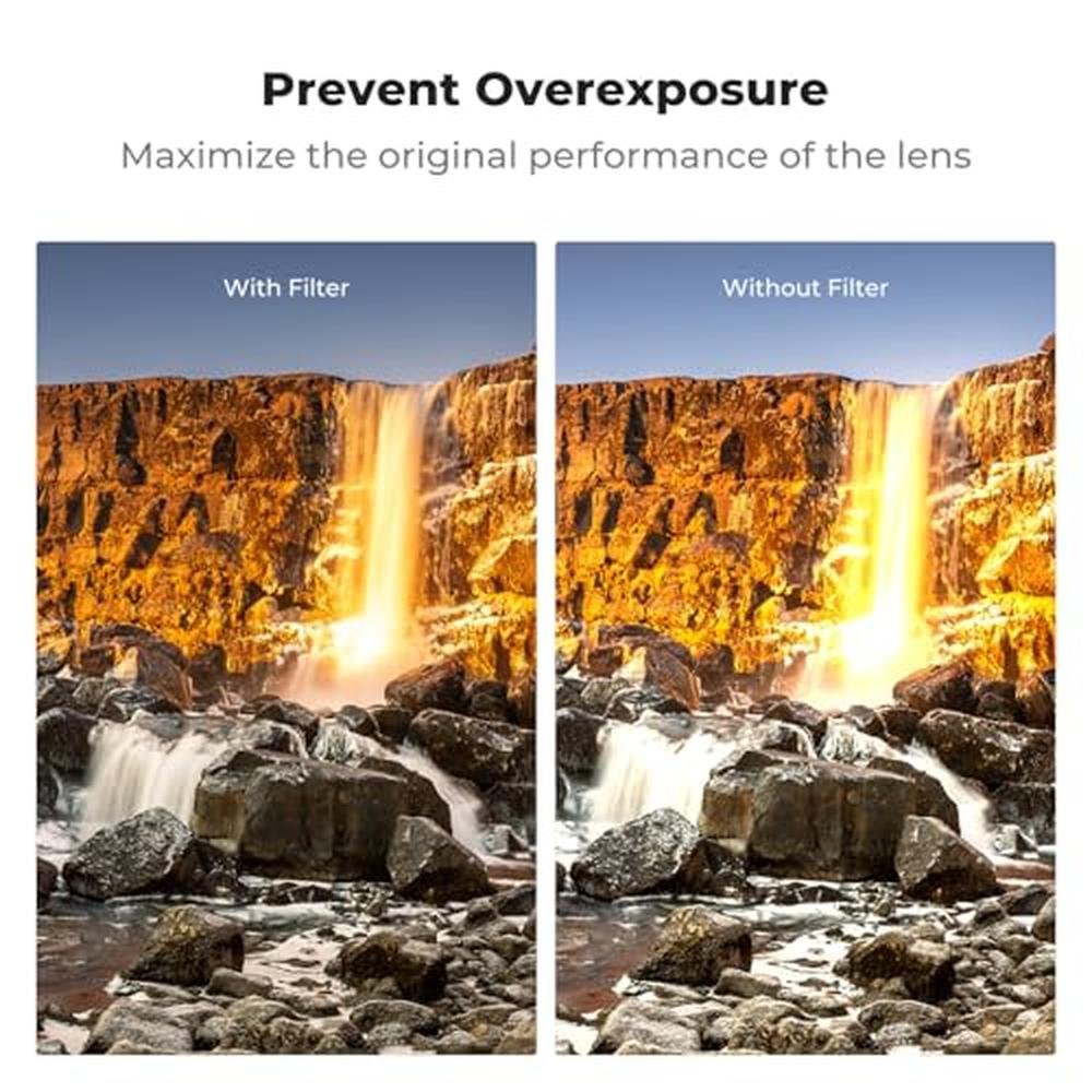 K&F CONCEPT 77mm ND8 (3-Stop Fixed Neutral Density Filter) – In Use