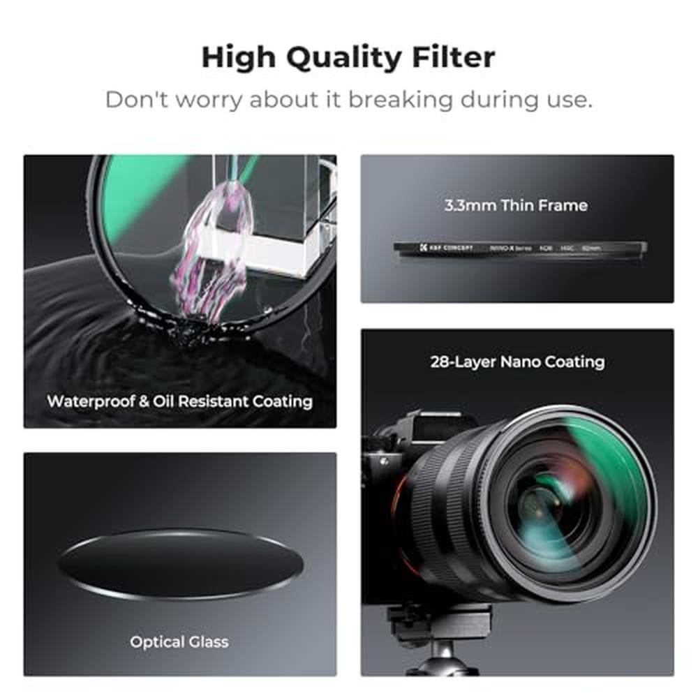 K&F CONCEPT 77mm ND8 (3-Stop Fixed Neutral Density Filter) – Packaging