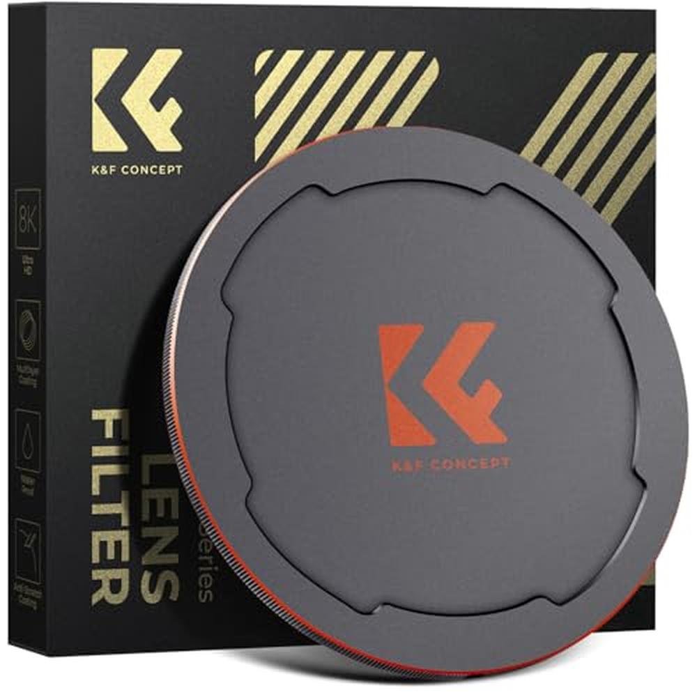 K&F CONCEPT 77mm Thread & Magnetic 2-in-1 Lens Filter Cap – Front View