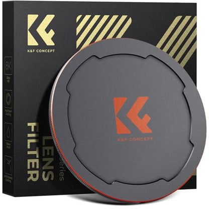 K&F CONCEPT 77mm Thread & Magnetic 2-in-1 Lens Filter Cap – Front View