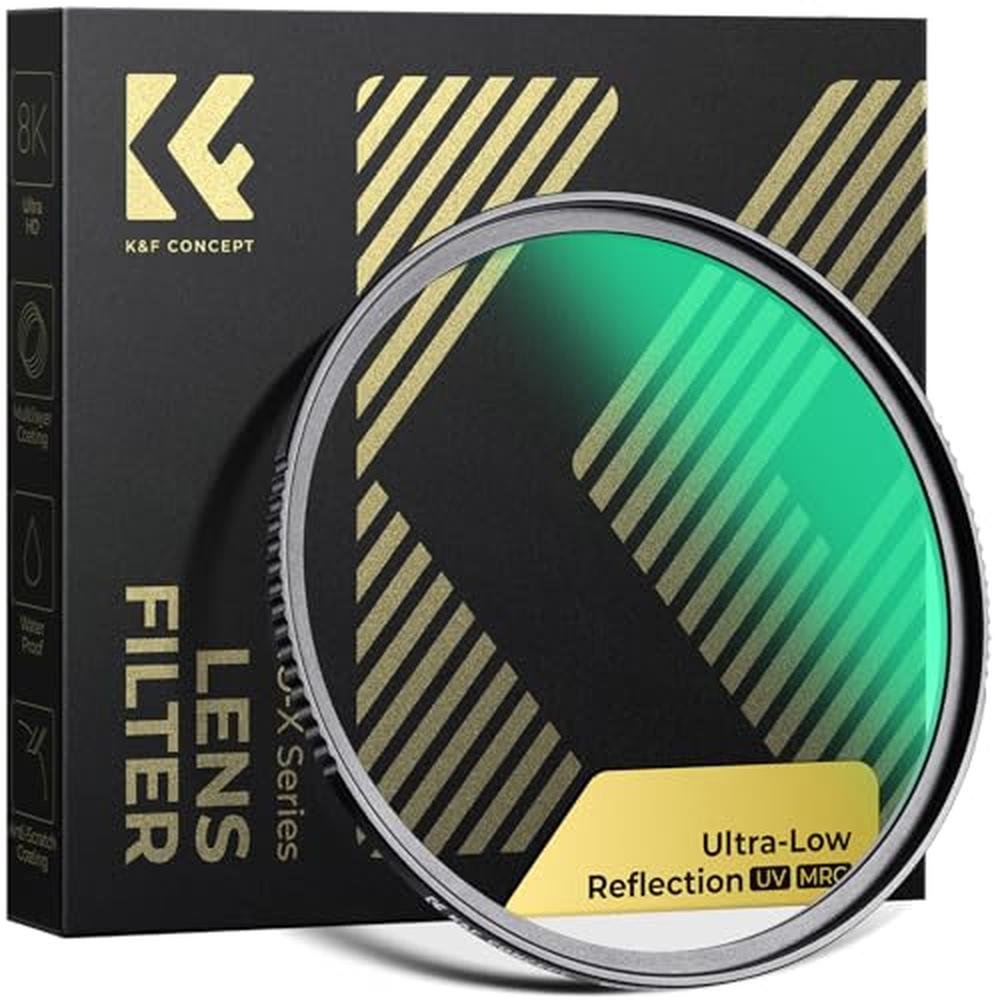 K&F CONCEPT 77mm Ultra-Low Reflectivity MCUV Lens – Front View