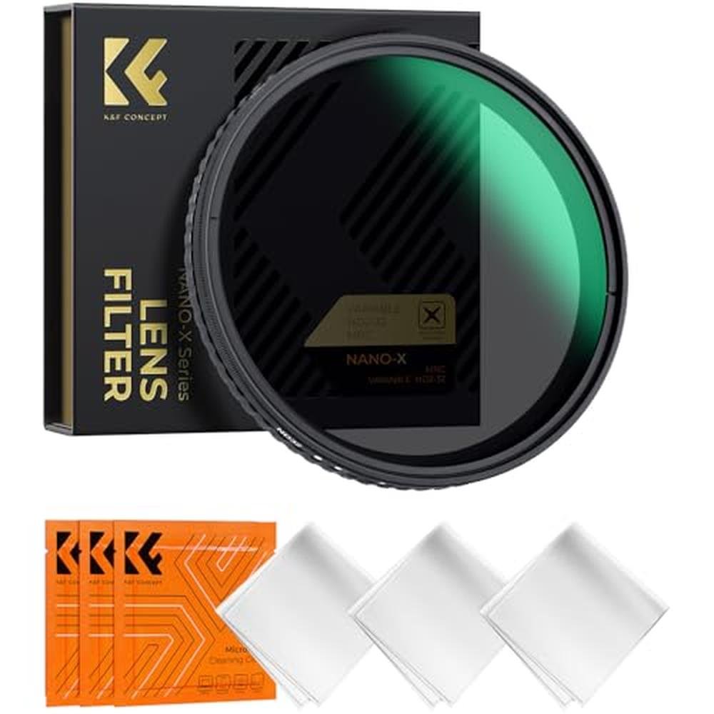 K&F Concept 77mm Variable ND Filter ND2-ND32 Camera Lens – Front View