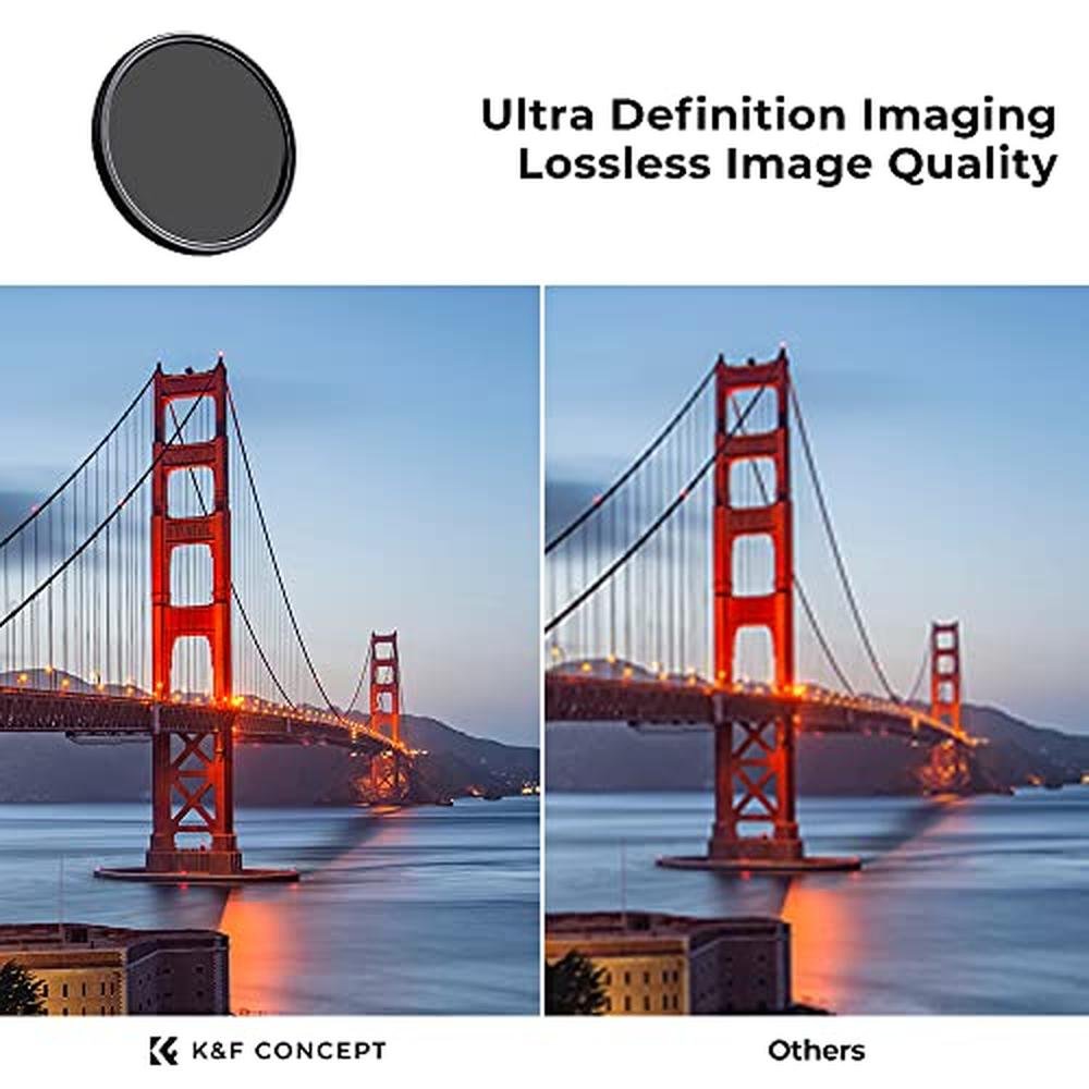 K&F Concept 77mm Variable ND Filter ND2-ND32 Camera Lens – Packaging