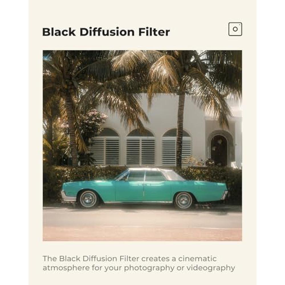 K&F CONCEPT 82mm Black Diffusion 1/2 Filter Mist Cinematic – In Use