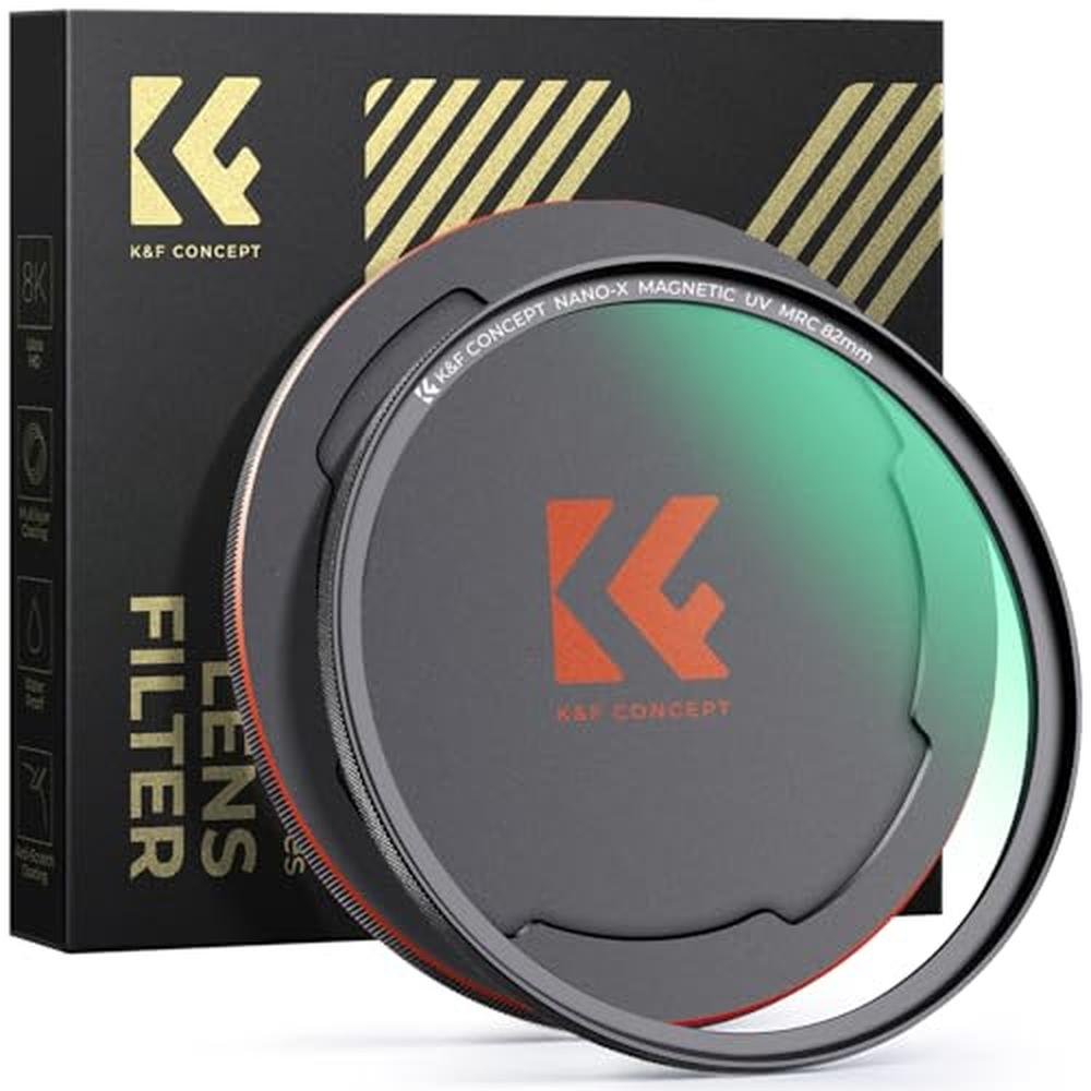 K&F CONCEPT 82mm Magnetic MC UV Lens Protection Filter + – Front View