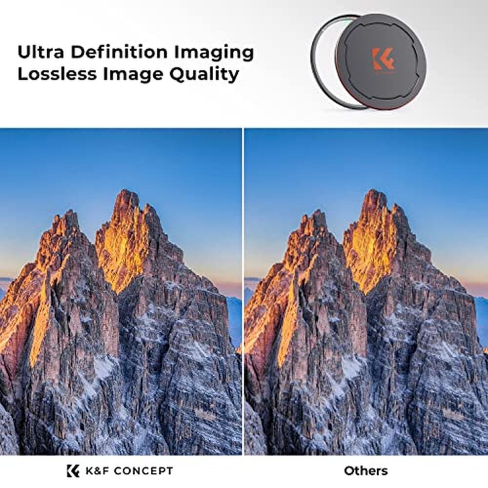 K&F CONCEPT 82mm Magnetic MC UV Lens Protection Filter + – Close-up Detail