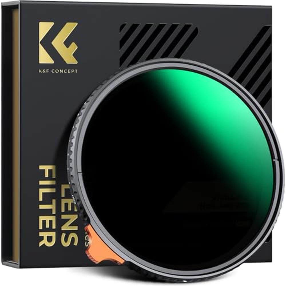 K&F CONCEPT 86mm Putter Variable ND Filter ND2-ND400 (1-9 – Front View