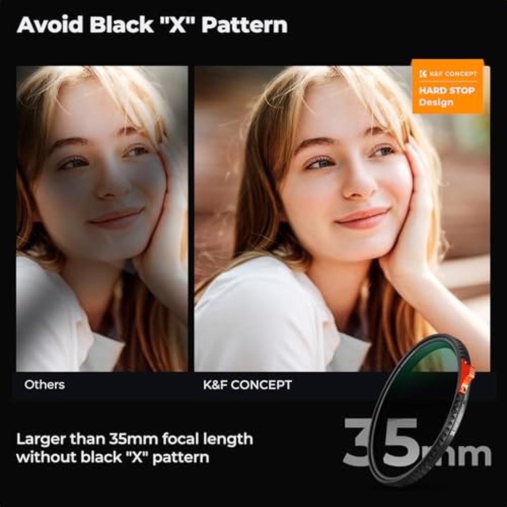K&F CONCEPT 95mm Black Diffusion Mist Effect 1/4 & Variable – In Use