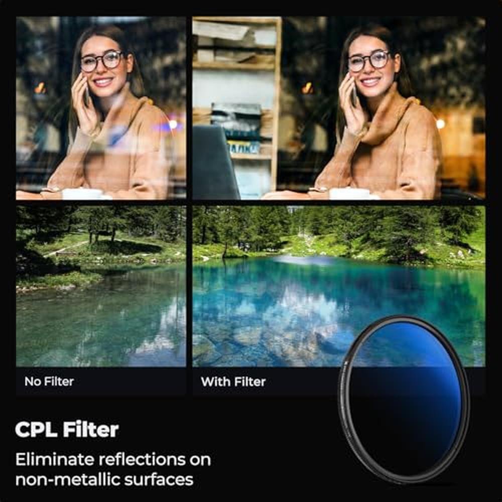 K&F Concept 95mm Circular Polarizer Filter Ultra-Slim 18 – Close-up Detail