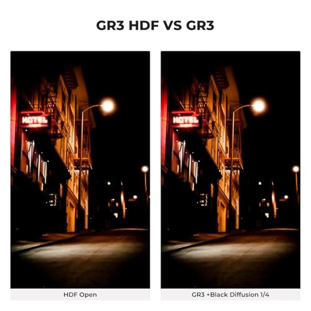 HDF IIIX: Ricoh GR IIIX Black Diffusion 1/4 Filter Kit – Close-up Detail