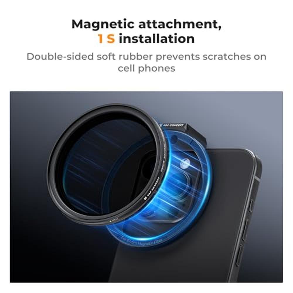 Clip Magnetic: K&F CONCEPT Clip On 67mm Variable ND2-32 – Side View
