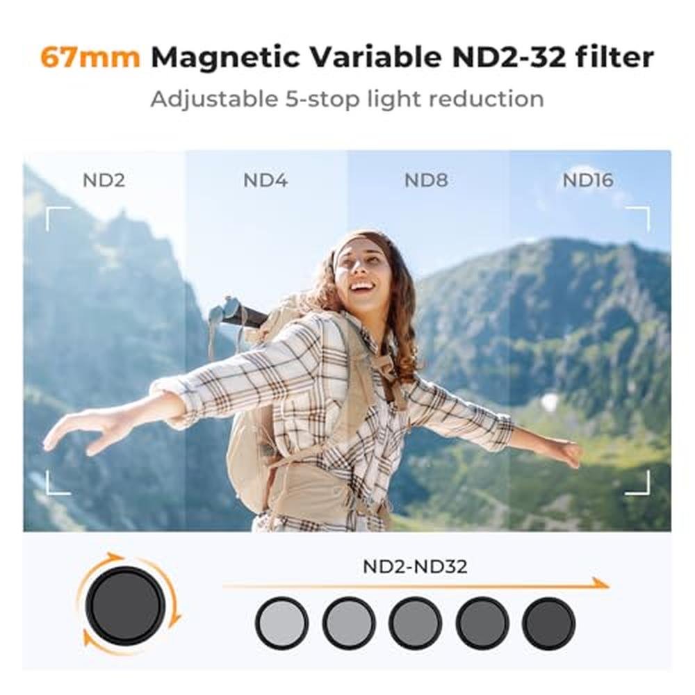 Clip Magnetic: K&F CONCEPT Clip On 67mm Variable ND2-32 – Close-up Detail