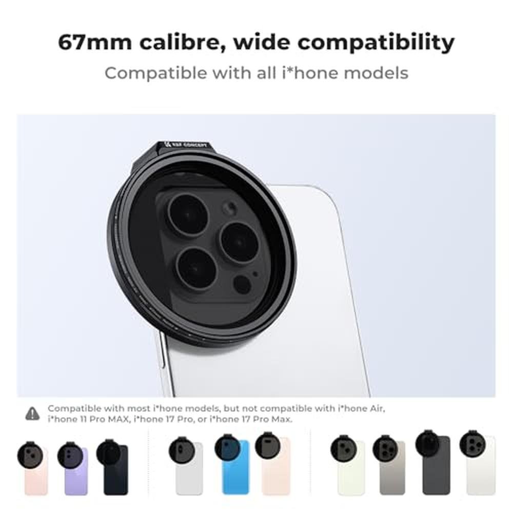 Clip Magnetic: K&F CONCEPT Clip On 67mm Variable ND2-32 – Packaging