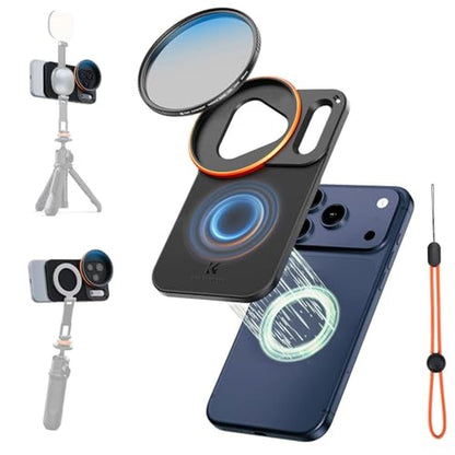 K&F CONCEPT Double-Sided Magnetic Lens Filter Mount Adapter – Front View