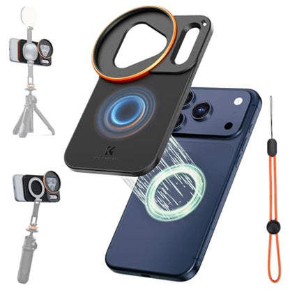 K&F CONCEPT Double-Sided Magnetic Lens Filter Mount Adapter – Front View