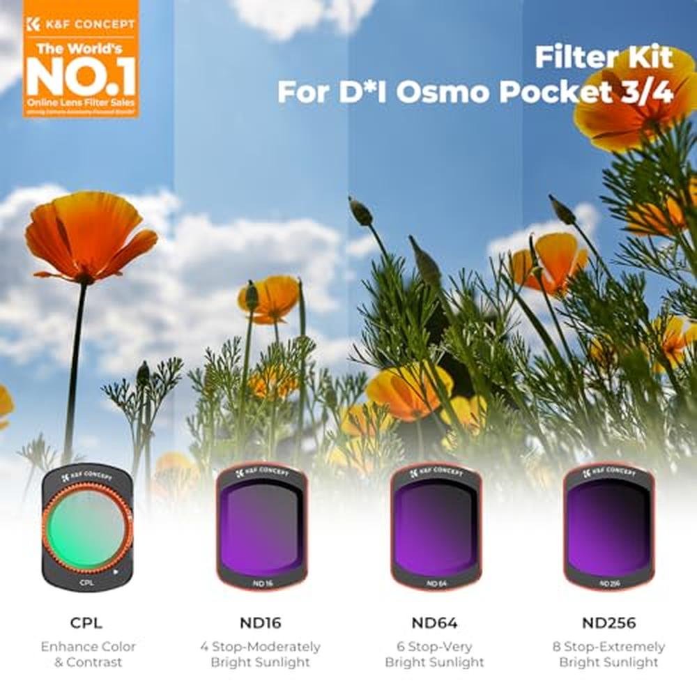 K&F CONCEPT FD161 K-Series CPL ND Filter Kit Compatible – Side View