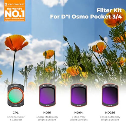 K&F CONCEPT FD161 K-Series CPL ND Filter Kit Compatible – Side View